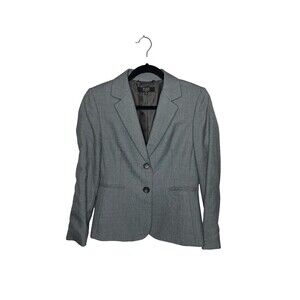 Alex Marie Petite Career Suit Jacket Blazer Dark Gray Size 6P Comfortable
